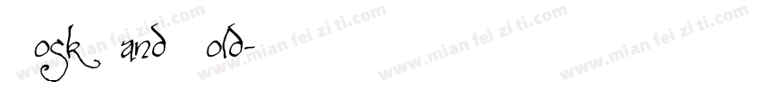 Bosk Hand Bold字体转换